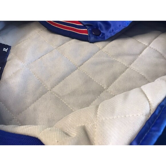 Vintage Snap-on Tools Jacket Blue Satin Snap Front XL Swingster Made In USA - Picture 12 of 14